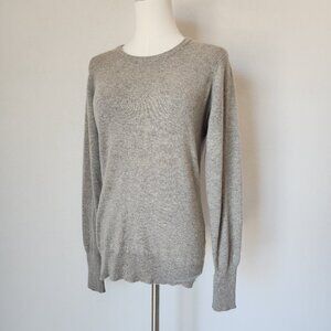 Vintage Best of Scotland 100% Pure Cashmere 1-Ply Crew Neck Sweater Gray
